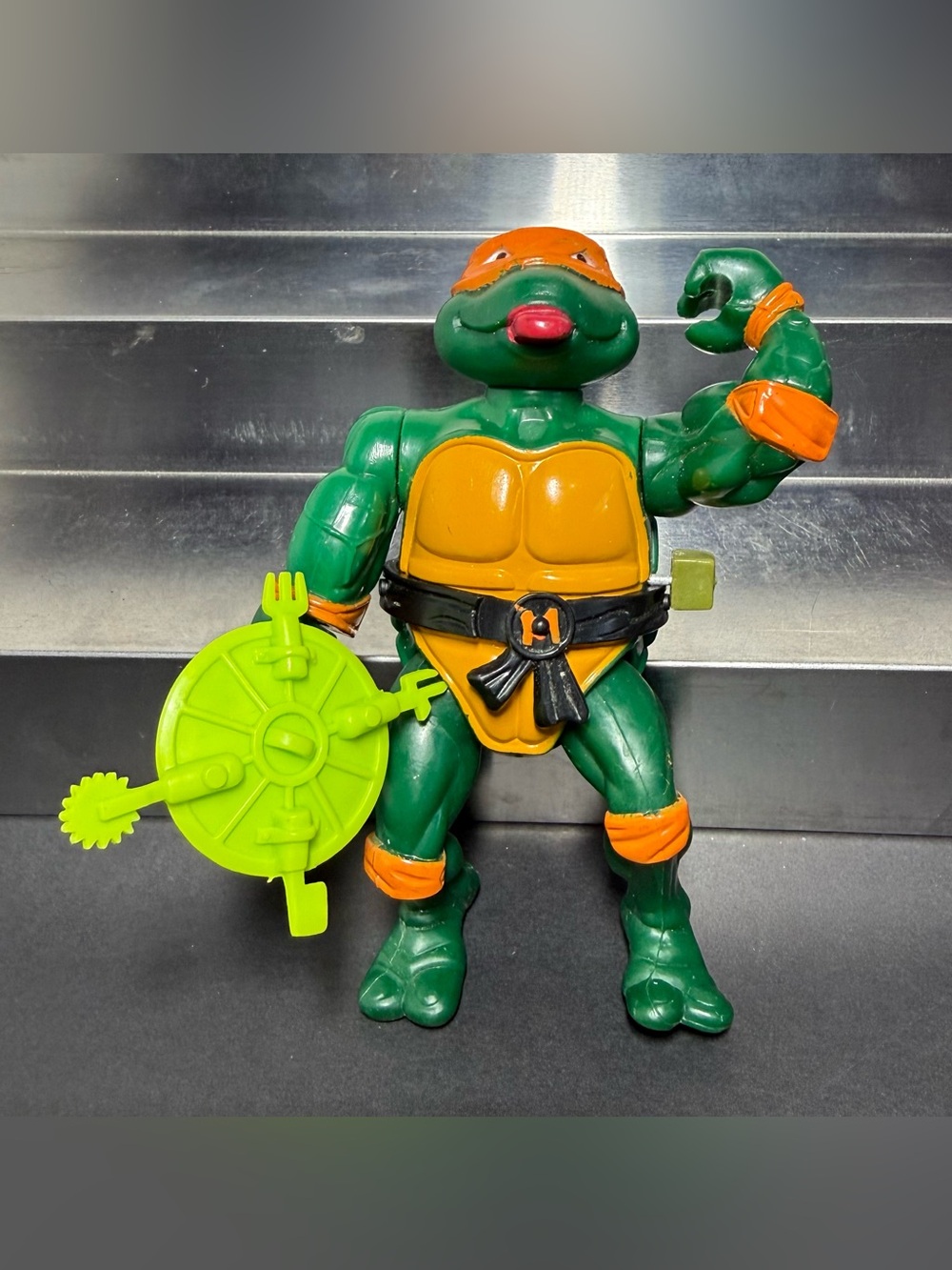 Vintage 1989 TMNT Wacky Action Rock N' Roll Michaelangelo Action Figure